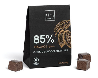 Cubos bitter 85% cacao 100 g