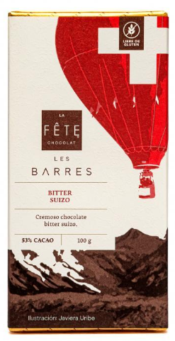 Bitter Suizo | 53% cacao | Barra 100 g