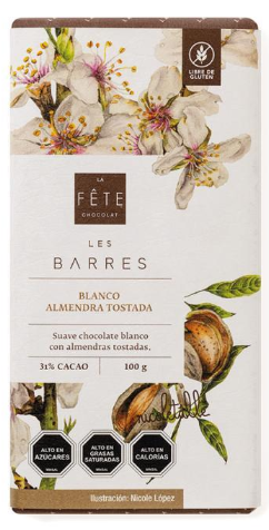 Blanco Almendras | 31% cacao | Barra 100 g