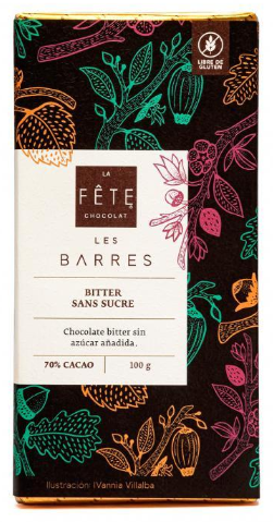 Bitter sin azúcar / 70% cacao / Barra 100g