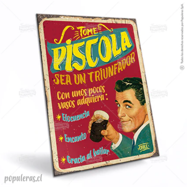 Cartel Tome Piscola y Sea un Triunfador