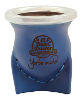 Mate Vidrio Templado Azul