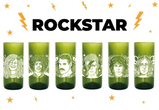 Set 6 Vasos Rockstar