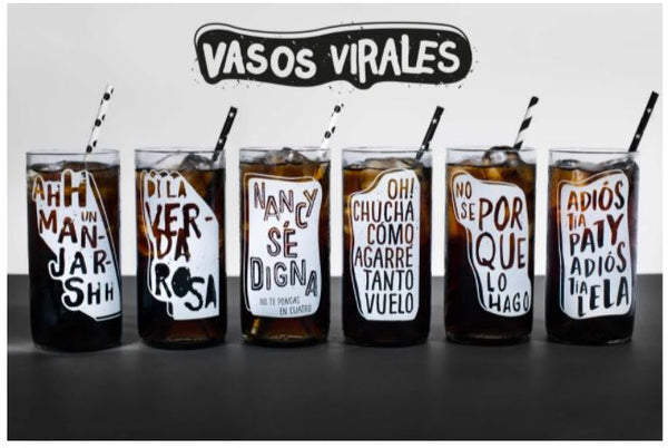 Set 6 Vasos Virales