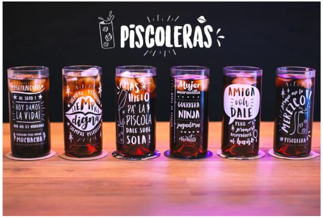 Piscoleras - Juego de 6 vasos